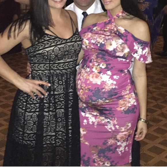 ASOS Dresses & Skirts - Asos maternity Floral twist ruffle pencil dress S